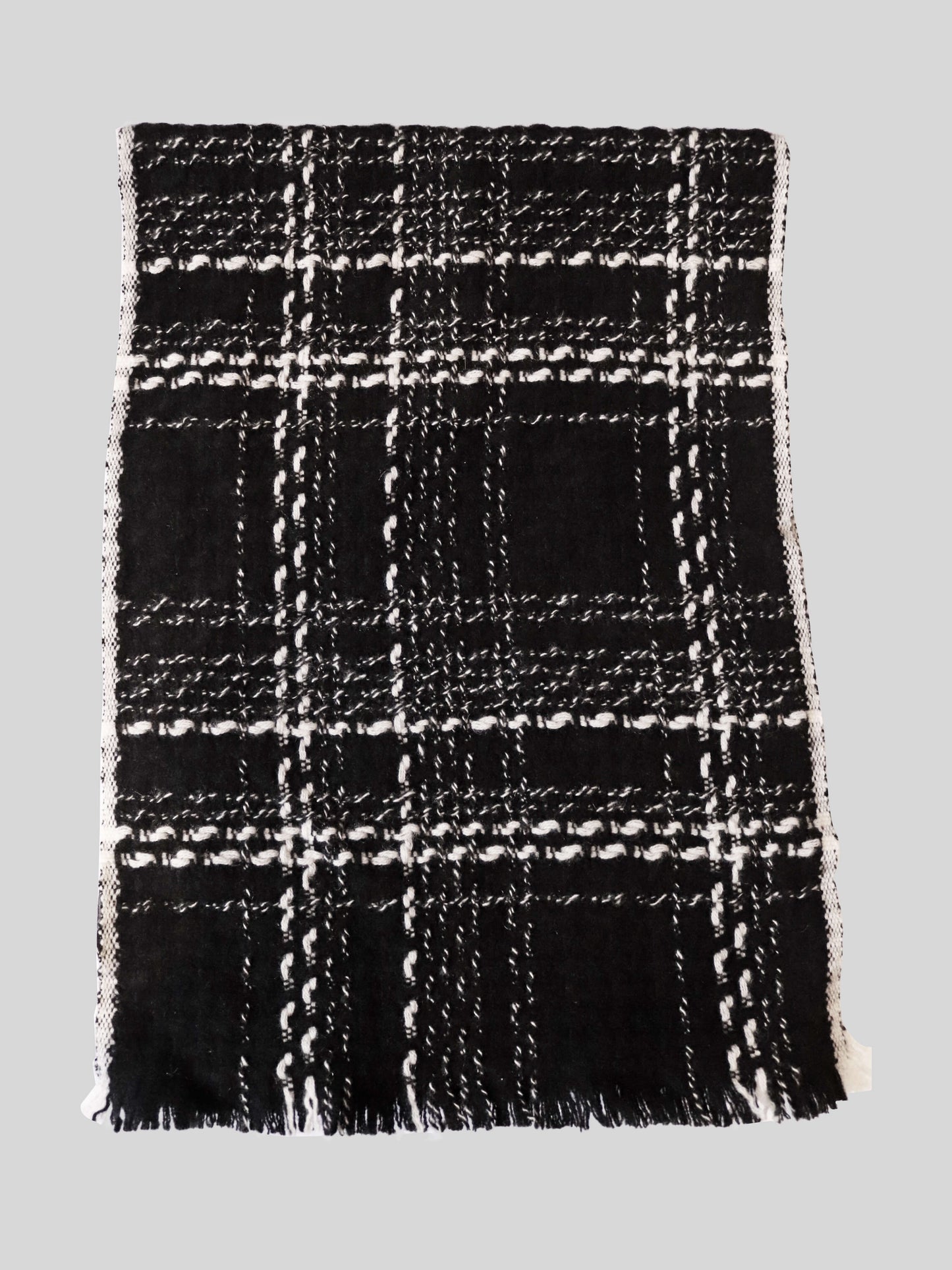 Sample Sale Black & White Cashmere Scarf - Contento London