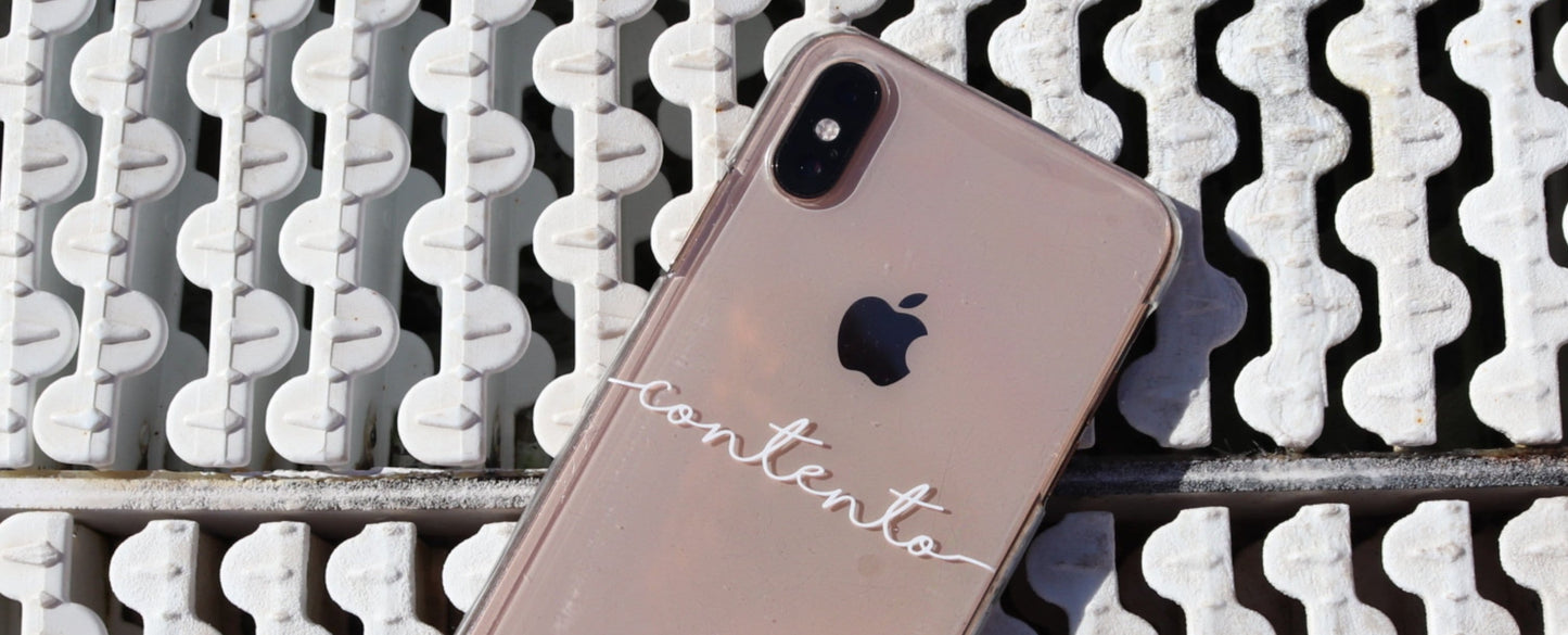 Transparent Contento iPhone Case - Contento London